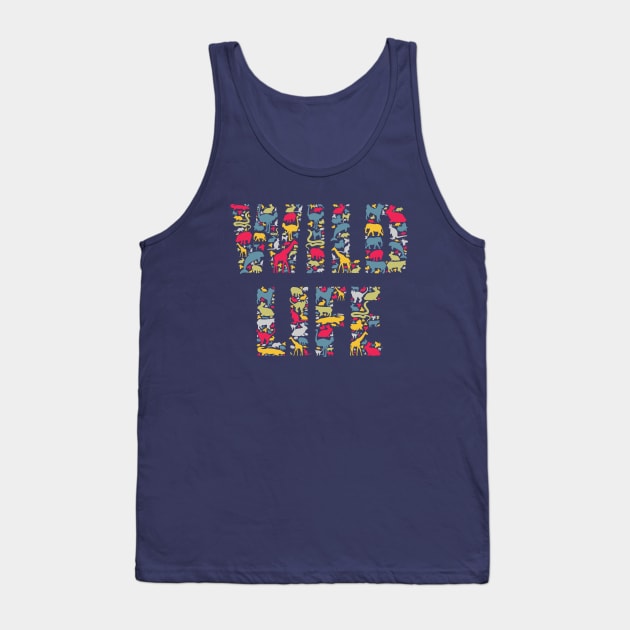 Wild Life Animal Wildlife Collage Tank Top by Jarecrow 